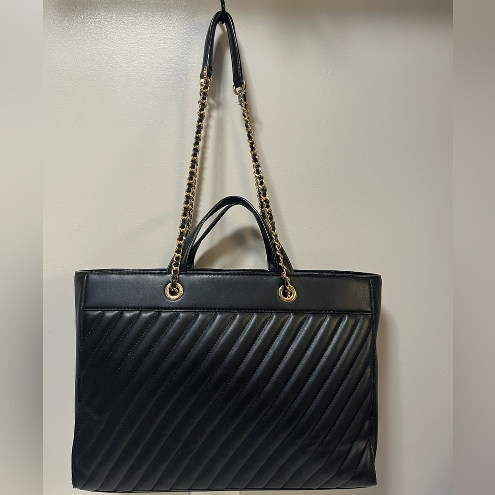 Michael Kors Black Quilted Chain Tote - Picture 2 of 8